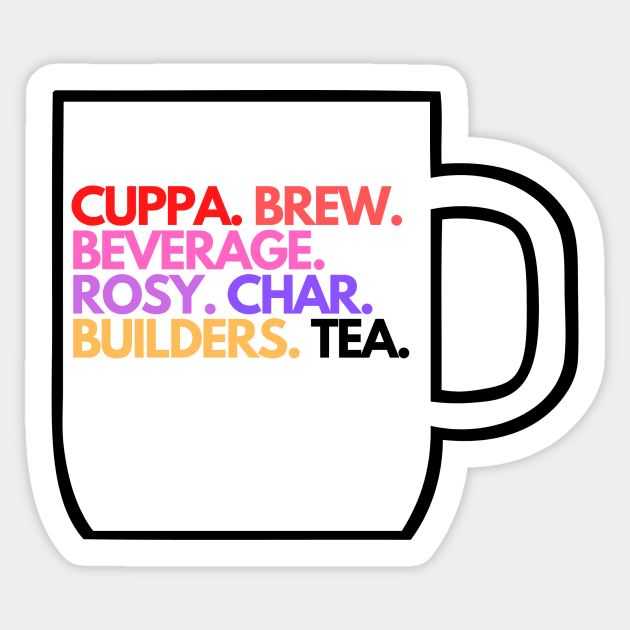 Lovely cuppa tea. Sticker by RAndG